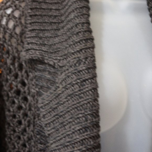 Theory Black Doleman Chunky Knit Open Cardigan Sweater Small Oversized - Picture 5 of 12